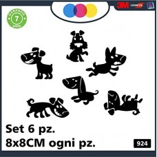 ADESIVO PER AUTO - CANI CSRTOON - STICKERS - cani, adesivi cani, STICKERS auto - accessori, stickers, decal Cod 924 (NERO)