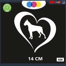 ADESIVO PER AUTO - CANE NEL CUORE - LOVE DOGS - STICKERS - cani, adesivi cani, STICKERS auto - accessori, stickers, decal Cod 925 (BIANCO)