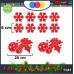 Vetrofanie natalizie e decorazioni di natale - COLORE:ROSSO - GHIRLANDE E FIOCCHI DI NATALE - Cod 1381-2 Vetrofanie natalizie e decorazioni di natale - COLORE:ROSSO - GHIRLANDE E FIOCCHI DI NATALE - Cod 1381-2