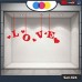 Vetrofania San Valentino - Cuori adesivi - rosso - Vetrine per negozi - love, san valentino, stickers, adesivi