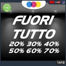 Vetrofanie - FUORI TUTTO - 20%-30%-40%-50%-60%-70% (BIANCO) ADESIVI VETRINE NEGOZI - Vetrine negozi per saldi, stickers, adesivi Cod.1410 Vetrofanie - FUORI TUTTO - 20%-30%-40%-50%-60%-70% (BIANCO) ADESIVI VETRINE NEGOZI - Vetrine negozi per saldi, stickers, adesivi Cod.1410