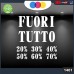 Vetrofanie -FUORI TUTTO - 20%-30%-40%-50%-60%-70% (BIANCO) ADESIVI VETRINE NEGOZI - Vetrine negozi per saldi, stickers, adesivi Cod.1401 Vetrofanie -FUORI TUTTO - 20%-30%-40%-50%-60%-70% (BIANCO) ADESIVI VETRINE NEGOZI - Vetrine negozi per saldi, stickers, adesivi Cod.1401